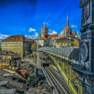 Majestätische Kathedrale von Lausanne: Ikonisches Wahrzeichen von Lausanne, wie du sie auf der Schnitzeljagd und Stadttour Finding Daniel sehen kannst.